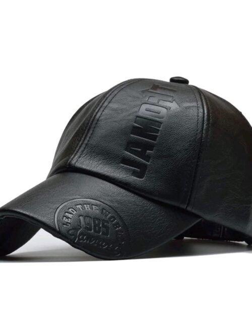 MEN LEATHER FACE CAP