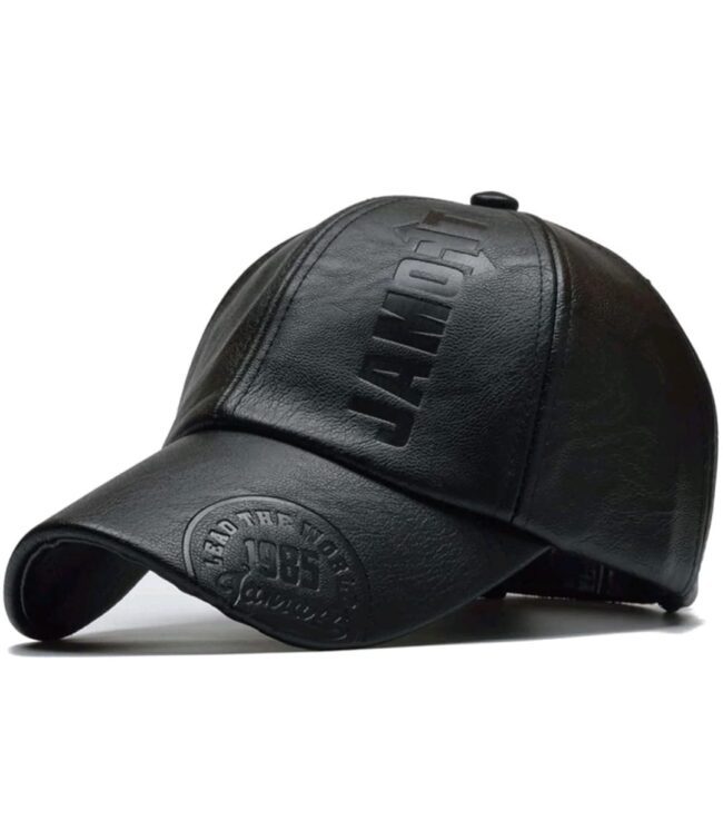 MEN LEATHER FACE CAP